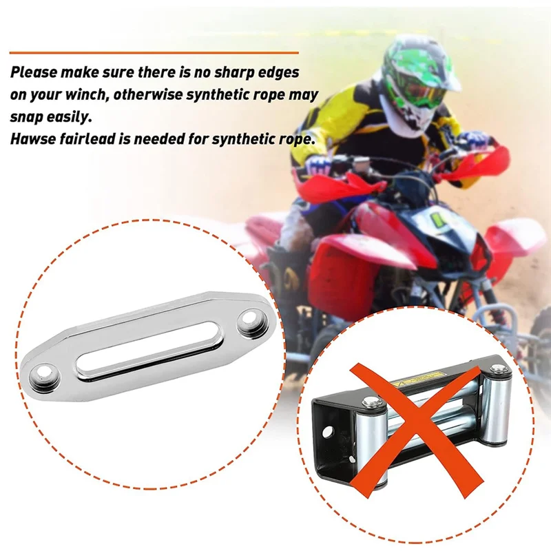 

PA-Synthetic Winch Rope Winch Line Cable Rope 1/4 Inch X 50 Feet UV for UTV ATV Winch Truck Supplies