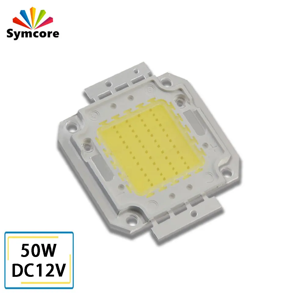 

50W DC12V LED COB Chip LED Beads Chip White Warm White For DIY Integrated Floodlight Spotlight Searchlight