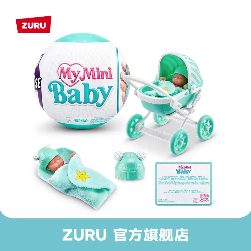 Zuru  My Mini Baby Blind Box Surprise Mini Doll Stroller Set Realistic Reborn Baby Doll Pretend Play Toy For Girls Gift