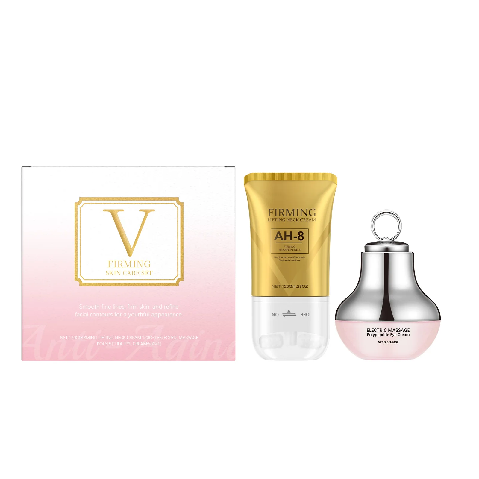 AH-8 ثبات الرقبة كريم مرطب مكافحة الشيخوخة زيادة مرونة الجلد إزالة التجاعيد تدليك كهربائي كريم عين البولي ببتيد #2