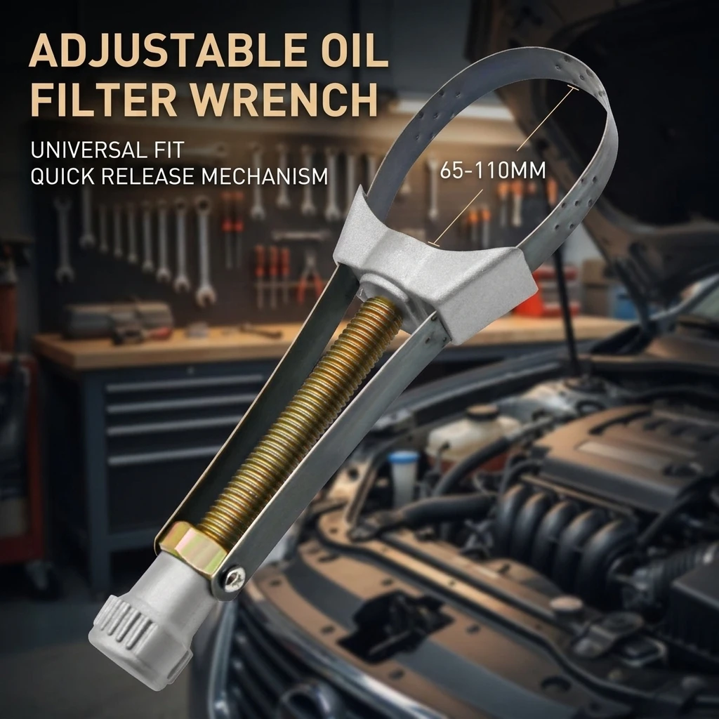 1PC Adjustable Oil Filter Removal Tool Strap Wrench for Car Auto Motorcycle Diameter 60mm-120mm High Quality