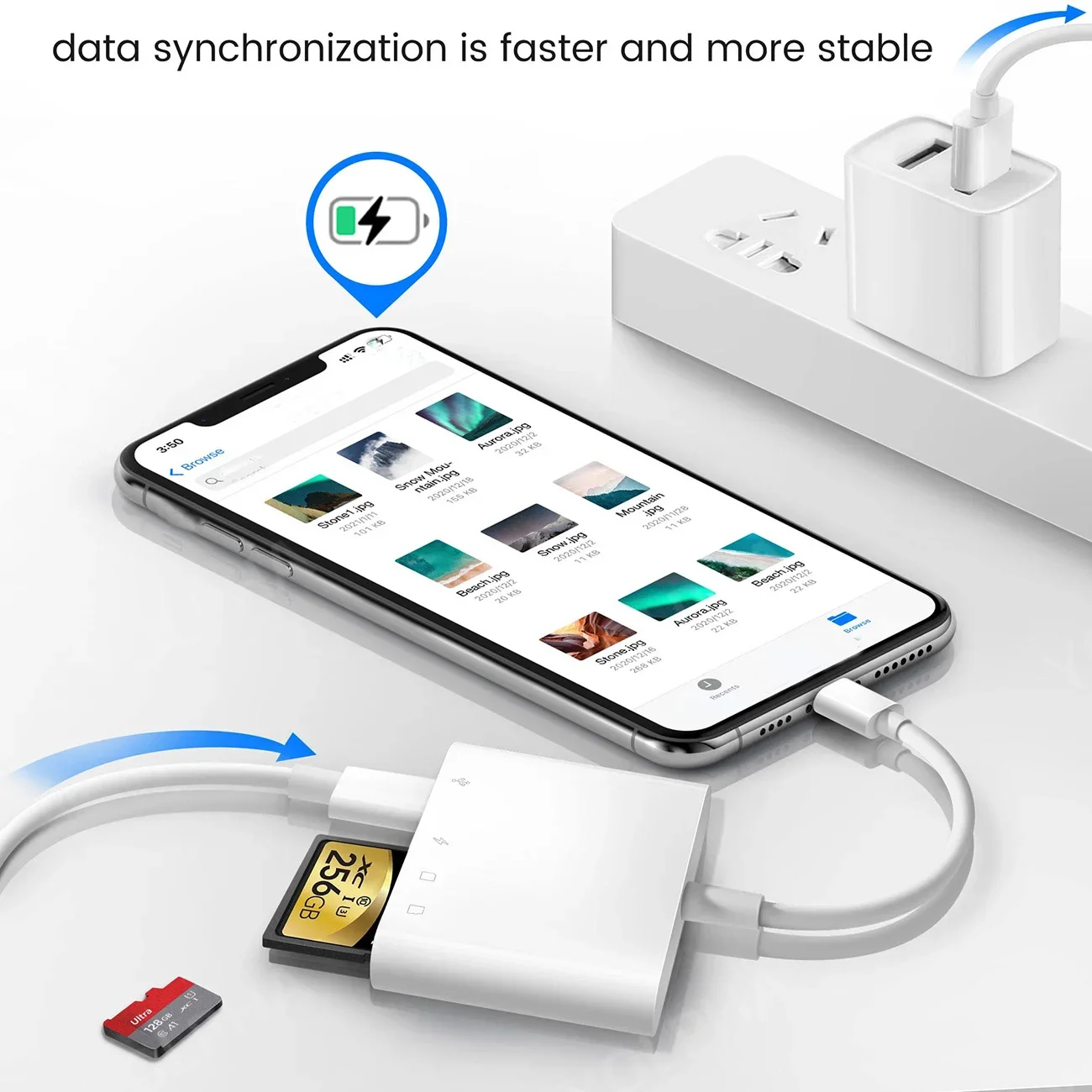 Adaptador tipo C, lector de tarjetas de memoria TF SD, OTG, escritor, USB-C Flash compacto para iPad Pro, Huawei, Macbook, Xiaomi