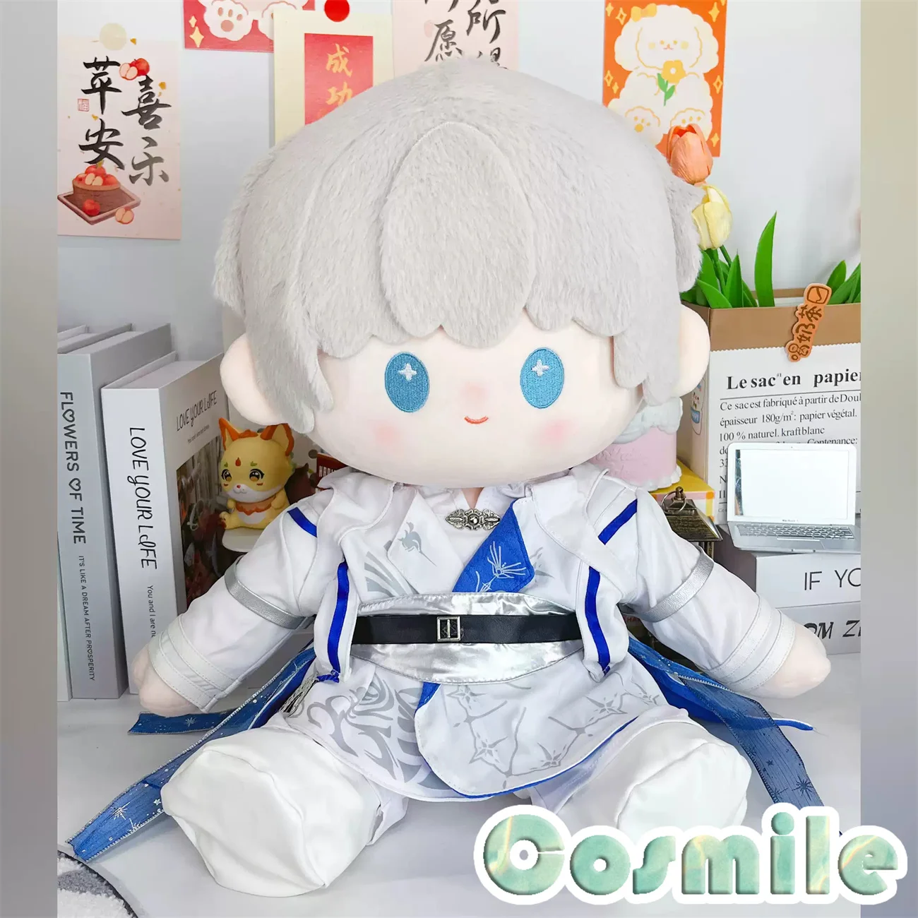 Liefde en Deepspace Shen Xinghui Daniël JavaScript Twitter Xavier Maga Knight Hunter Mode Gevulde Plushie Pluche 40cm Pop Lichaam Kleding Speelgoed Cadeau Sa