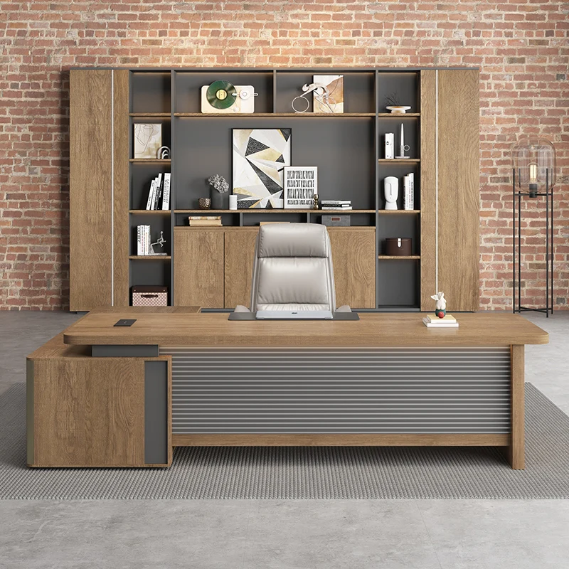 Boss Simple Furniture Computer Office Table Chair Combination Workshop Seating Desk Crafting Desk With Storage Design Furniture