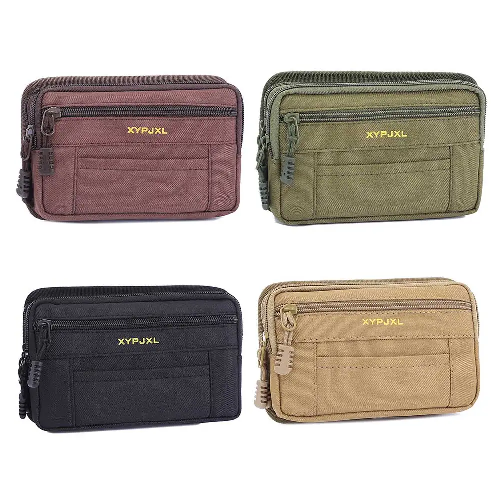 

Men Fanny Pack Multi-Compartment Mobile Phone Purse Portable Phone Holder Canvas Hiking Cycling Travel Tools