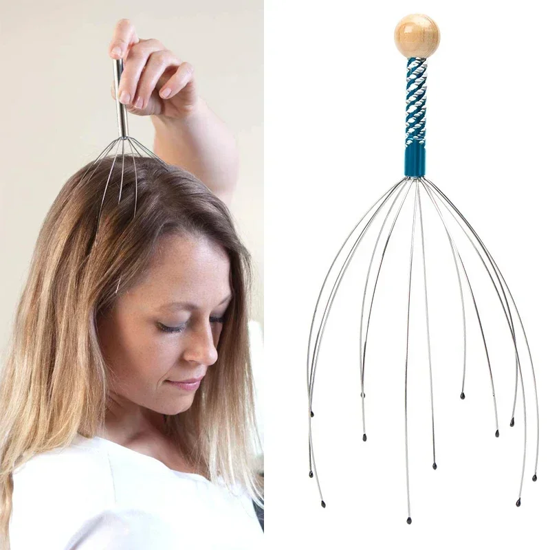 

Octopus Head Massager Scalp Relaxation Relief Body Massager Remove Tension Muscle Tiredness Metal Head Massager Instrument