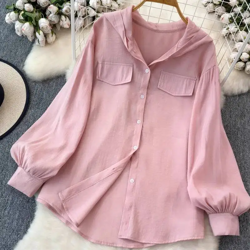 

BabYoung Long Sleeve Sun Protection Blouses Fashion All-Match Black Vest 2025 Summer New Loose Shorts Three Piece Sets