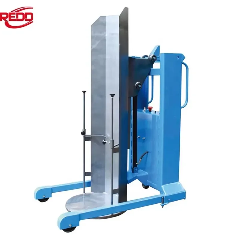 Reddot Special Design Drum Handling Equipment Portable Oil Drum Dumper Electric Drum Stacker Lifter