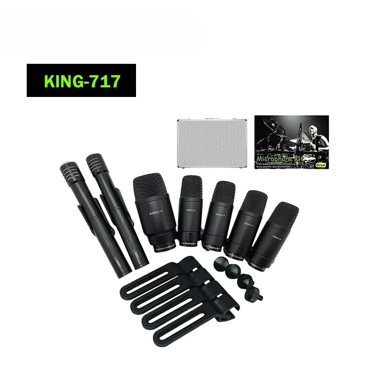 KING-717 Professional Dynamic Mic Musical Karaoke Instrument Mic For Recording Performances