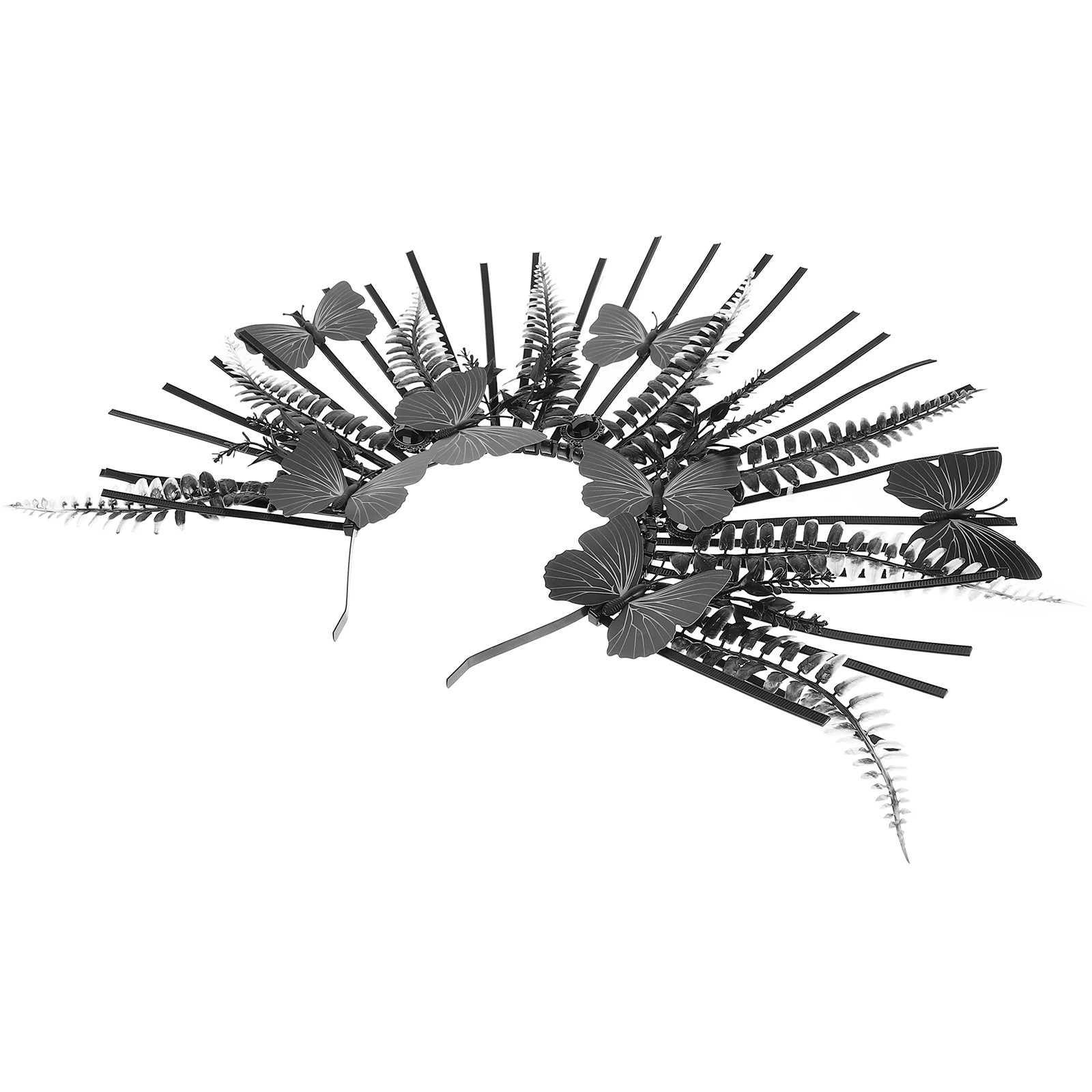 

Gothic Butterfly Headband For Women Halloween Cosplay Dark Style Vintage Black Headpiece Lightweight Comfortable Plastic