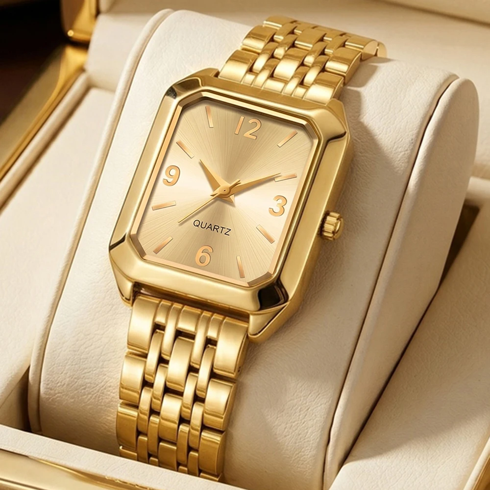 1Pc Unisex Jewelry Watch Women's Wristwatch Accessories Gold Fashionable Elegant Trendy Classic Exquisite Luxury Quartz Watch Y2K Party Gathering Daily Wear Birthday Holiday Gift Travel Vacation