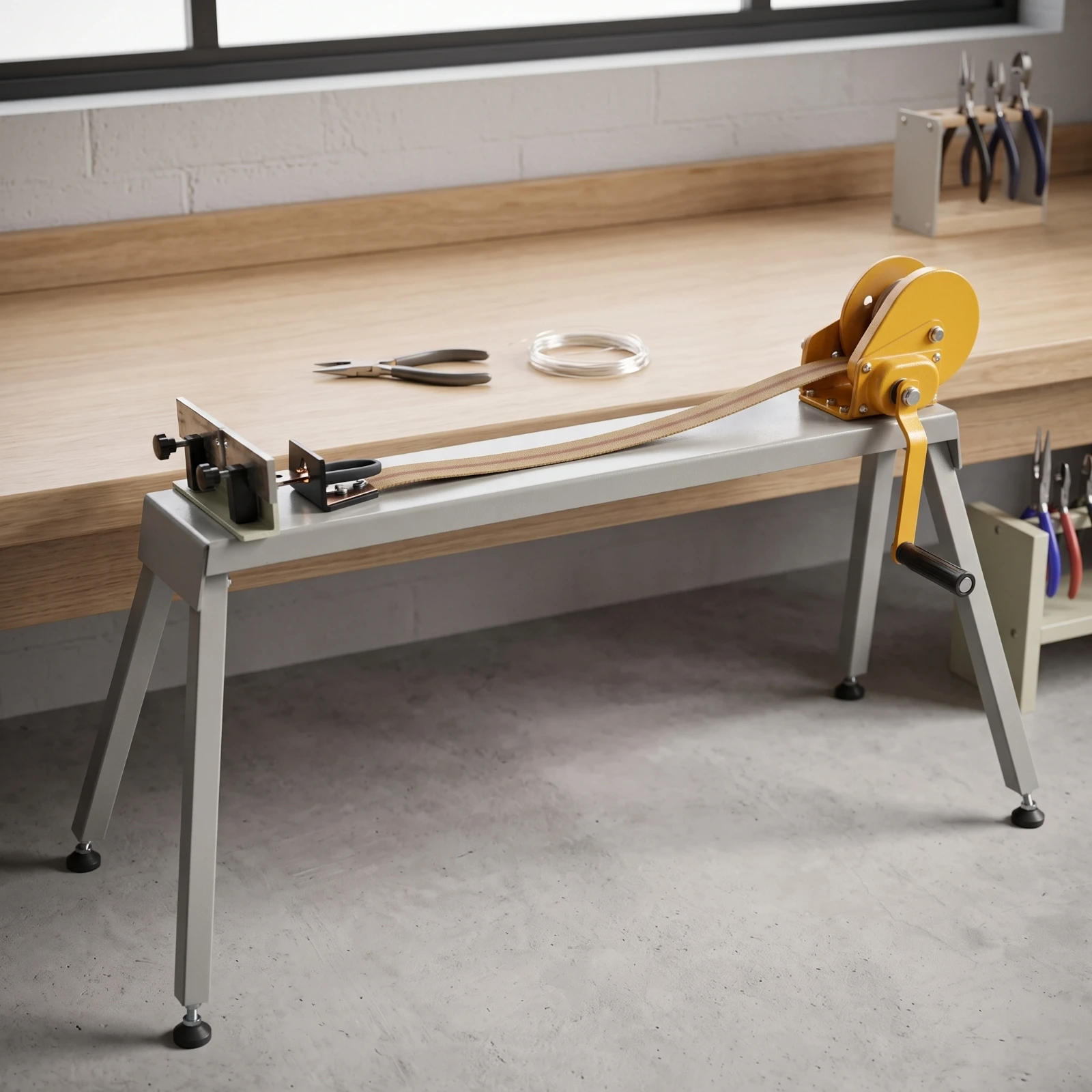 Wire Drawing Bench Heavy-Duty Bench Wire Drawing Machine Professional Stable for Jewelers, Workshops