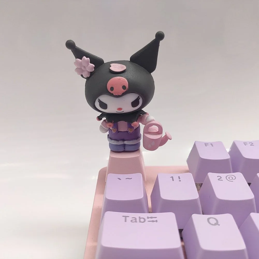 Sanurgente Kuromi Melody Keycap transparent, créatif, personnalité unique, 3D, personnalisé, clavier mécanique, personnalisé, mignon, Esc