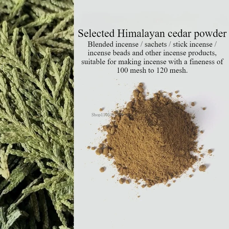 500g Natural Himalaya Cedar Tree Ingredients Incense Powder Removes Odors Purifies Air Household Study Room Meditation Calms