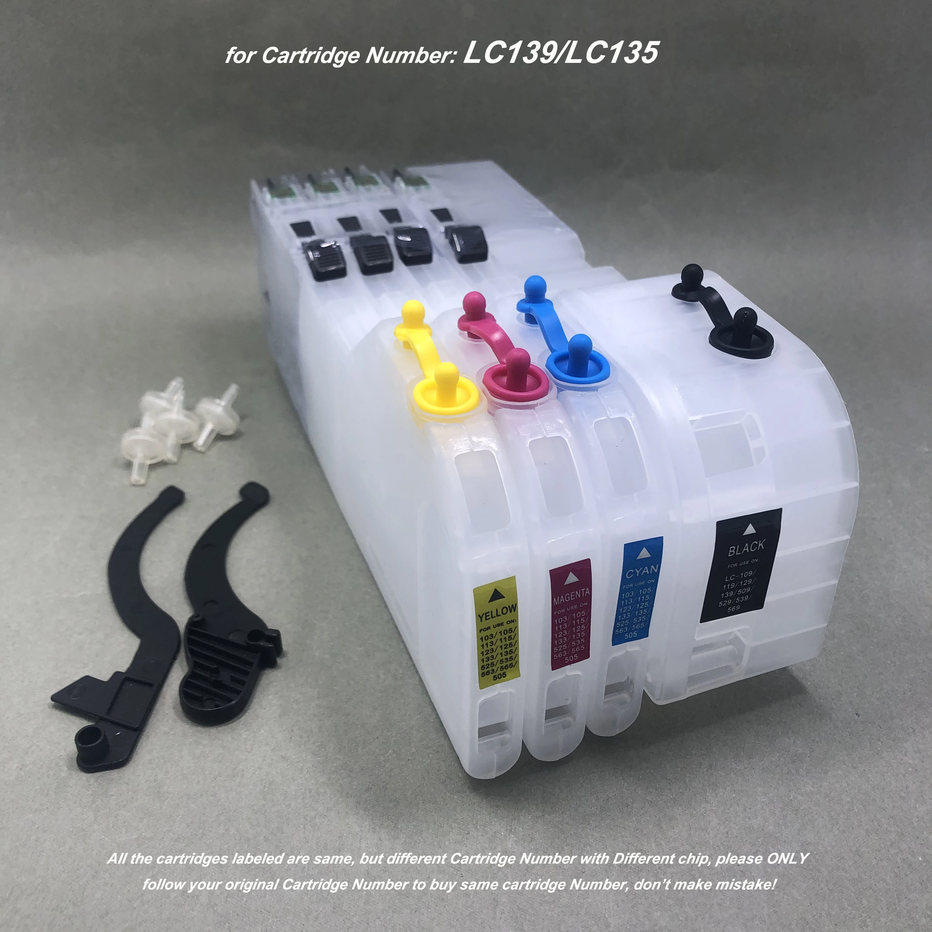 

LC139 LC135 Long Refillable Ink Cartridge with Auto Reset Chip for Brother MFC-J6520DW MFC-J6720DW MFC-J6920DW