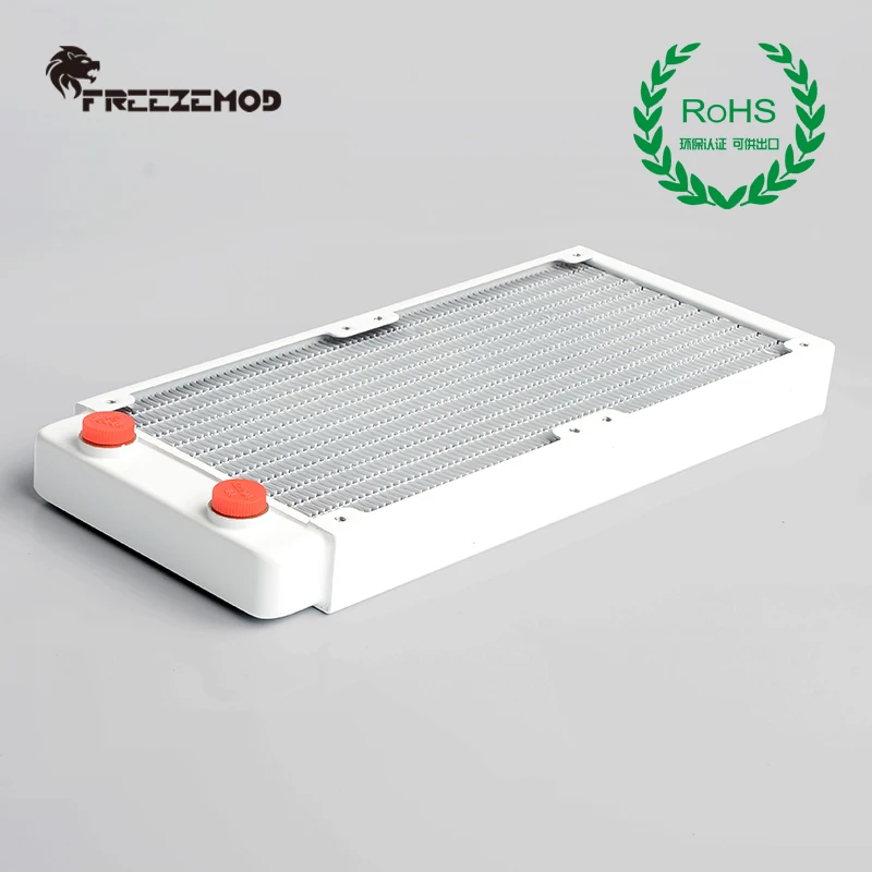 FREEZEMOD TSRP-WP240 240mm White Piano Paint Copper Radiator All Copper G1/4 ROHS PC Water Cooling Heat Sink