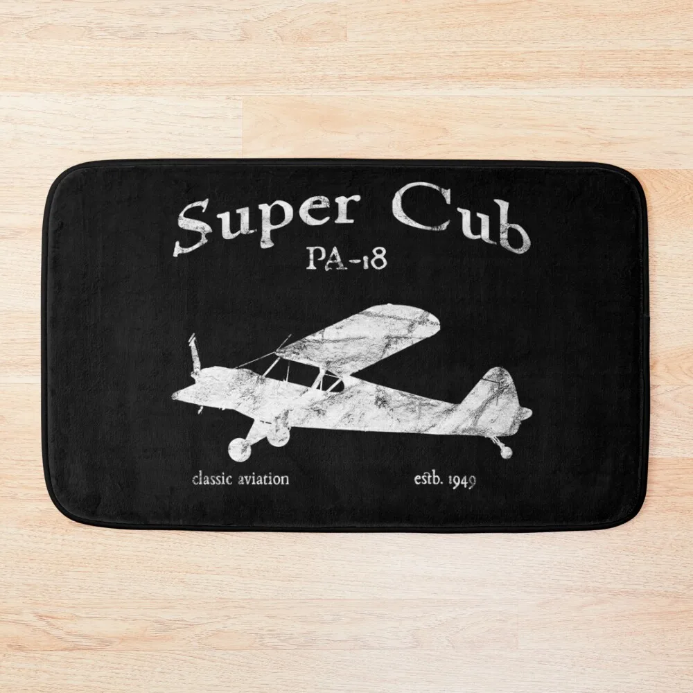 

PA-18 Super Cub Airplane Classic Vintage Design Bath Mat Hallways Carpet For Shower Rugs Living Room Mat