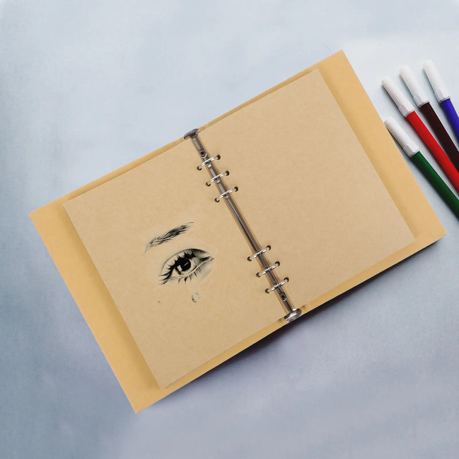 Blank Guest Book A5 120 Pages Sketch Notebook for Art Journaling Drawing Writing and DIY Memory Keepsake
