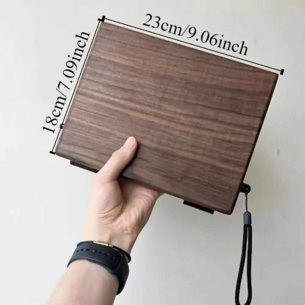 27 Grid Wooden Watercolor Box Empty Multifunctional Paint Pigment Box with Cup/Clip Portable Folding Watercolor Paint Palette