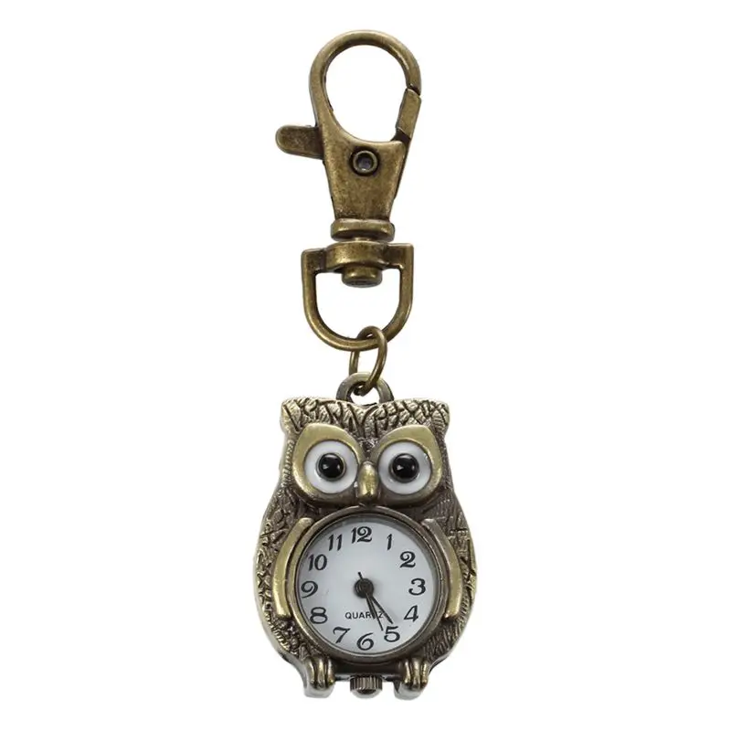 Keychain Clock Keyring Owl Shape 37x24mm