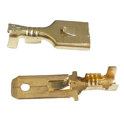 Conector de pala macho y hembra de 6,3mm, terminales de crimpado de empalme rápido, no aislados para cableado eléctrico, relé, altavoz de Audio para coche