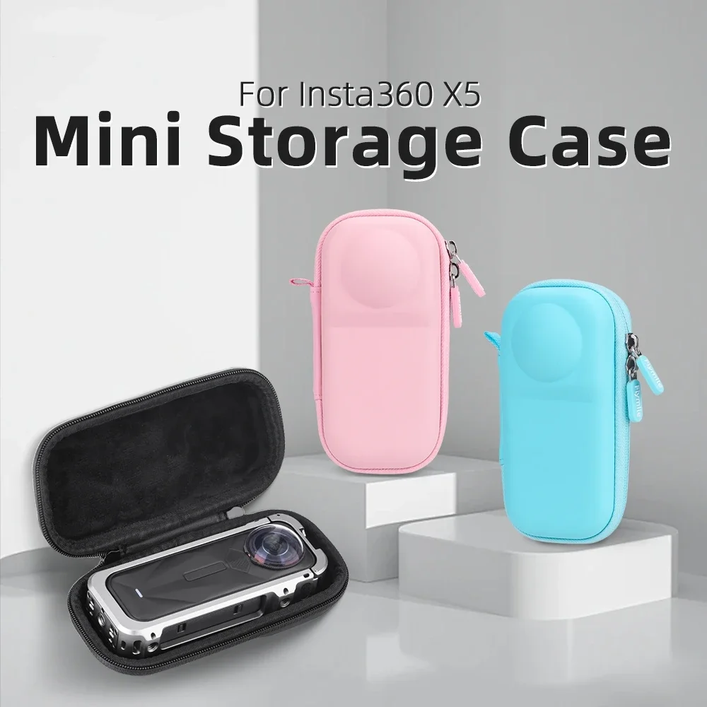 

Storage Case for Insta360 X5,Sport Camera Organizer Bag with Hook Panoramic Clutch Handbag Handy Carrying Case Luggage Accessory