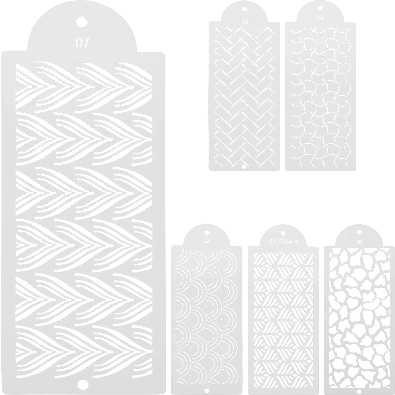 6 Pcs Decorative Templates Crafts Stencils Reusable Plastic Hollow Painting Templates for DIY Projects Wall Art Gifts