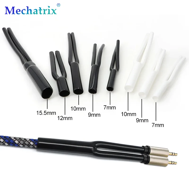 PVC Y Splitter Tube Home Speaker Subwoofer DIY Cable Wire Pant Boot 7mm 9mm 10mm 12mm 15.5mm No-Shrinkable Cable Sleeves