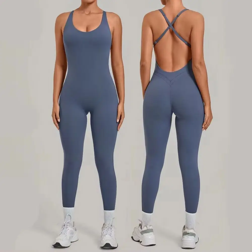 

Gym Jumpsuit Yoga Sets Women's Fitness Suit Butt Lift Sports Bodysuits Woman Tracksuit Yoga Romper Workout Clothes Sportswear