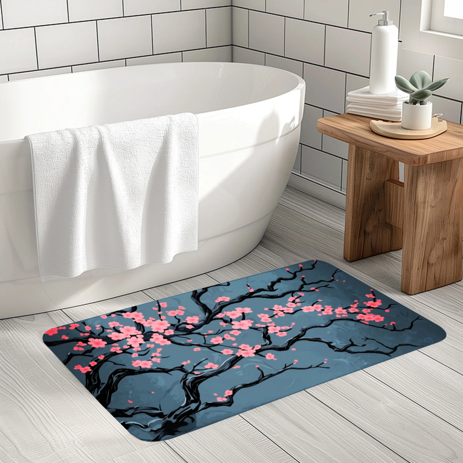 Japanese Cherry Blossom Tree B - Home Textiles Rug ulasan dan harga
