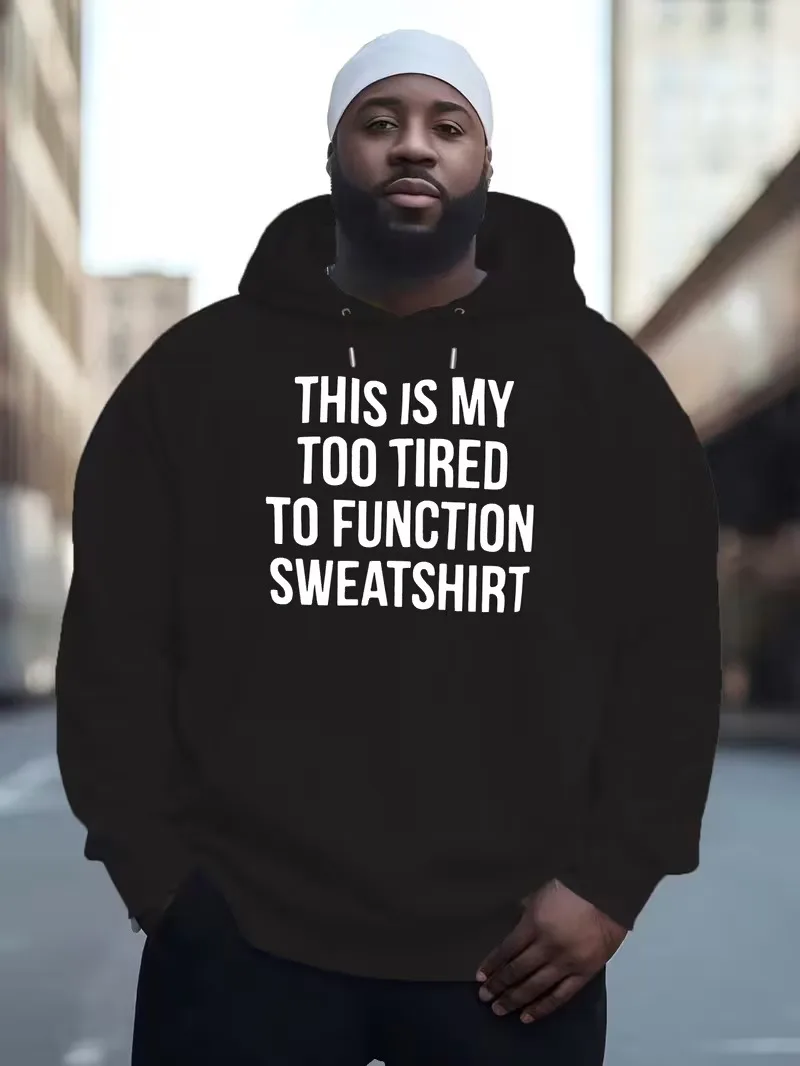 سويت شيرت رجالي فضفاض بغطاء للرأس، بلوفر أسود على طراز الشارع، قميص أمريكي كاجوال بقلنسوة، مناسب لهدايا عيد الميلاد