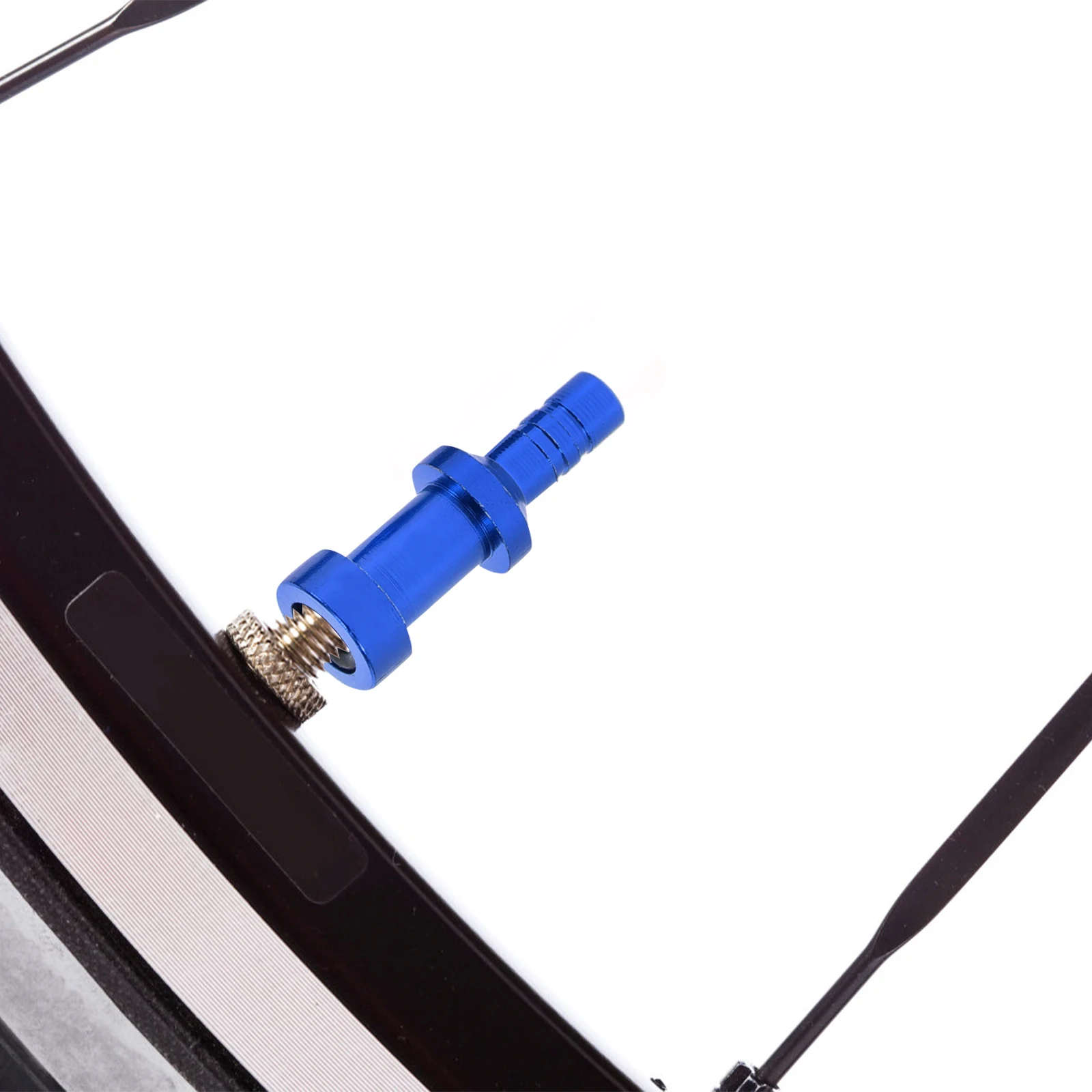 

2 Pcs Inflatable Mouth Nozzle Conversion Tube Aluminum Alloy Bicycles Tubeless Stem