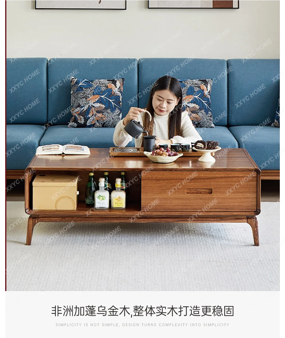 solid wood living room household small apartment coffee table modern simple coffee table table