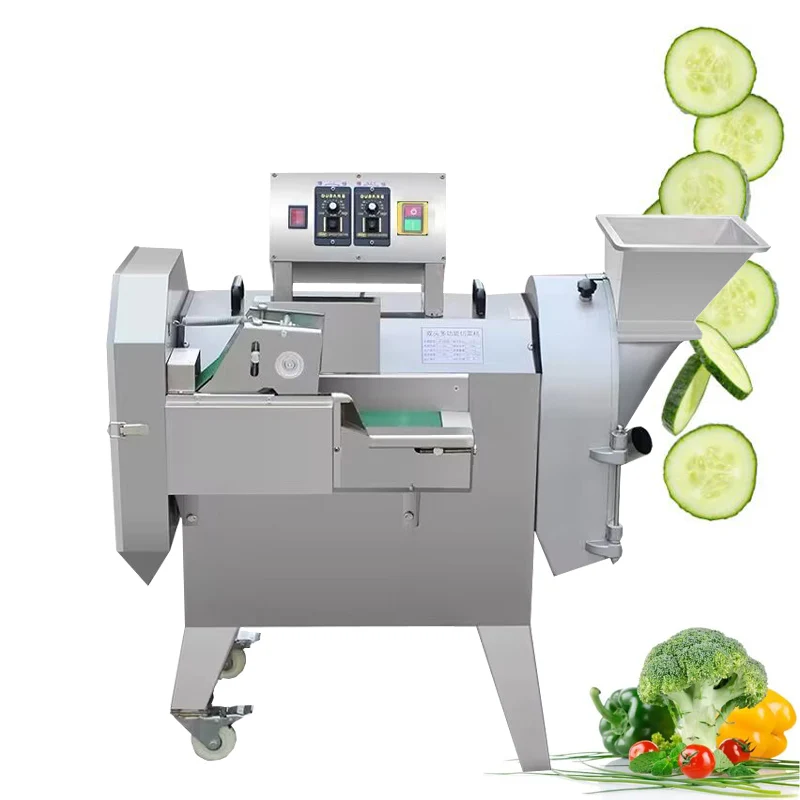 500KG/H Vegetable Slicer Cutting Machine Automatic Cabbage Strips Potato Chip Cube Carrot Slice Making Machine