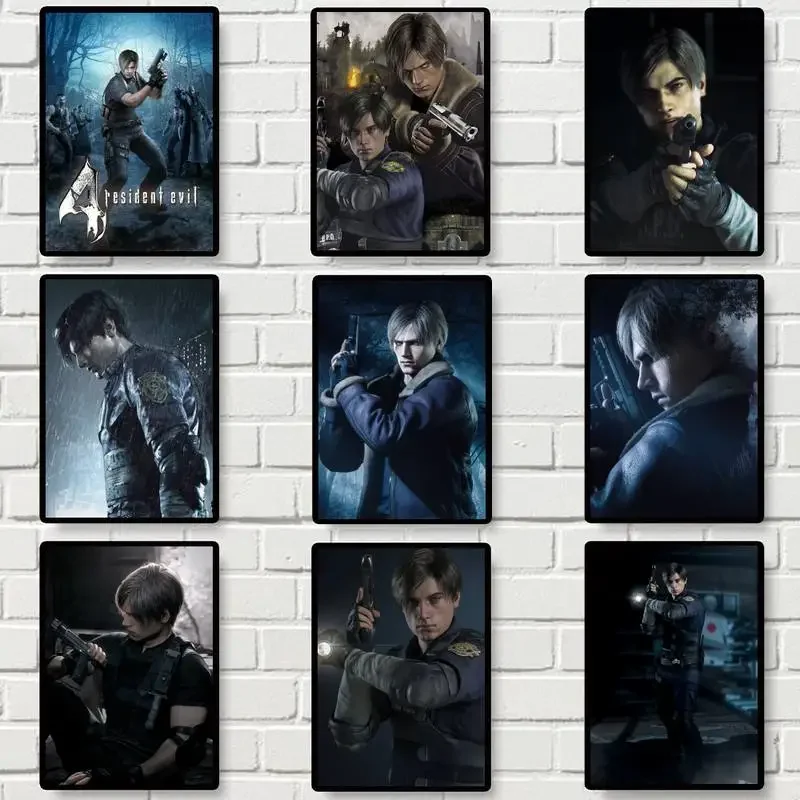 مُلصق ليون إيفيل من لعبة Resident Evil: تقييم شامل لجودة الصورة والتصميم والتطبيق في الديكور المنزلي