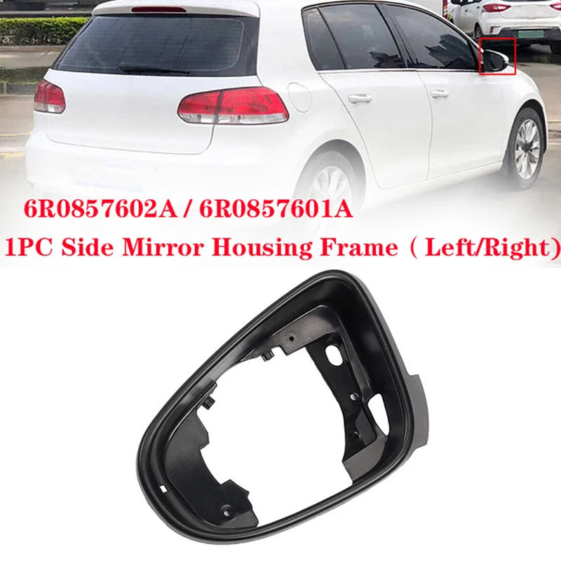 Car Right Side Wing Mirror Rearview Black Case Cover Housing For- Golf 6 MK6 R20 6R0857602A