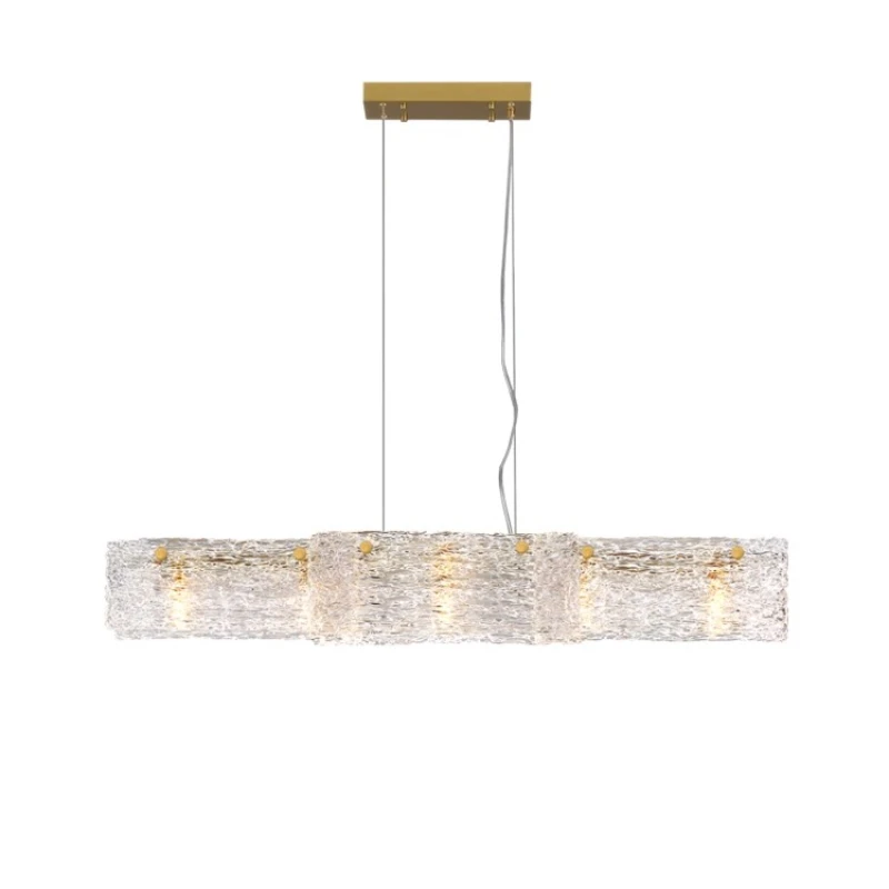 

restaurant chandelier designer personalized creative bar counter long strip glass simple