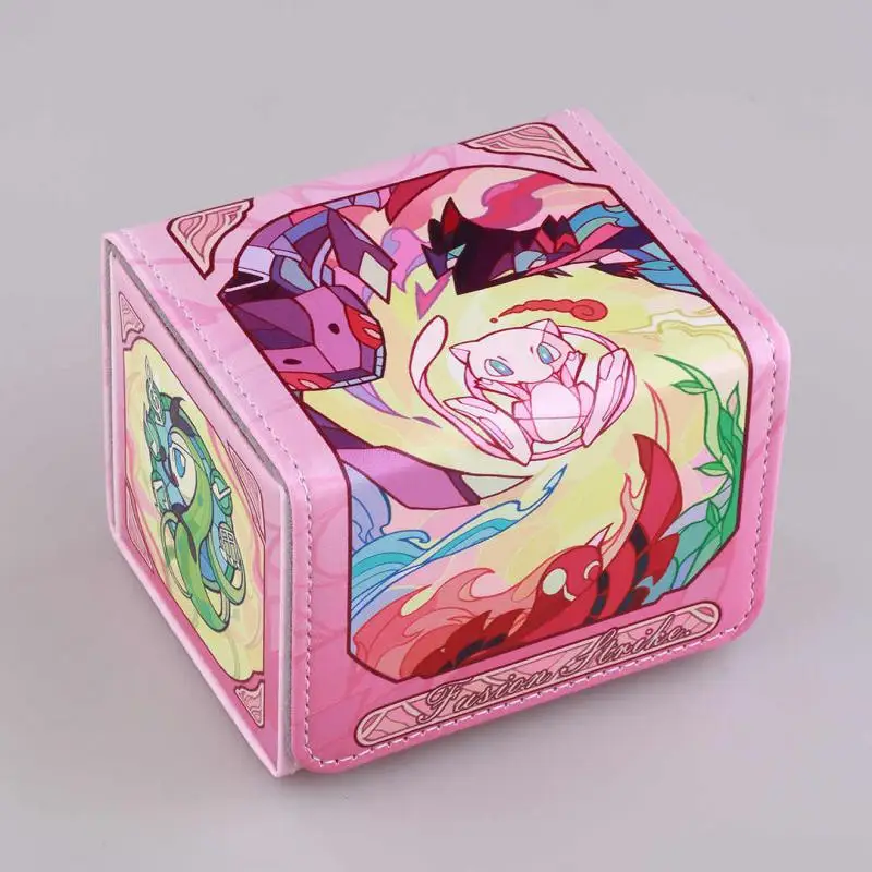 PTCG Card Box Miraidon Mew Lugia LTCB Yu-Gi-OH! Anime Game Collection Card box Omegamon Gallantmon Large capacity side plug 100+