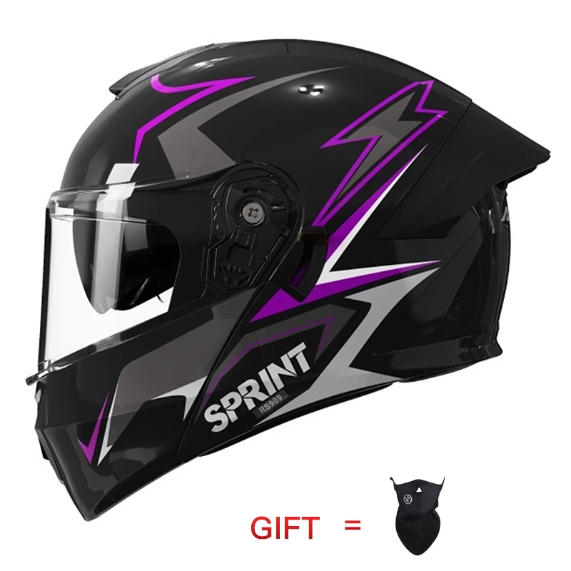 Full Face Sports helmet Double Visor Flip up Motocross helmet  DOT Double Lens Motorcycle Helmet four seasons Racing Helmets