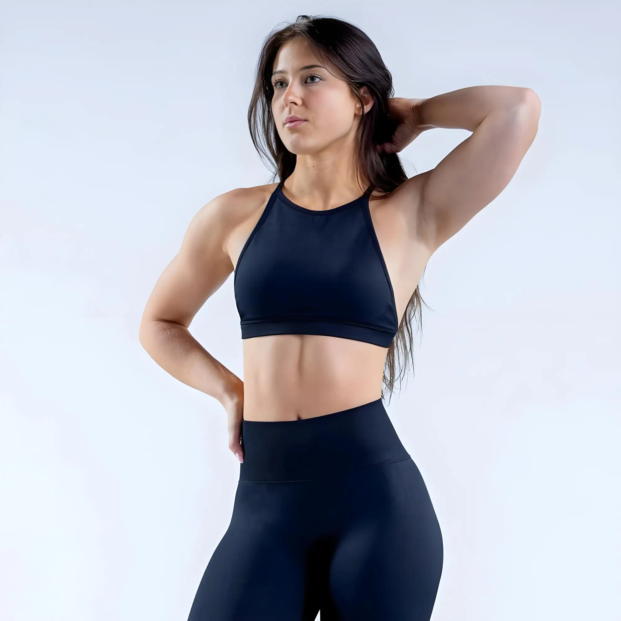 ملابس داخلية رياضية نسائية |   ارتفاع دعم اليوغا الصدرية أعلى عارية الذراعين الظهر وسادة الصدر رياضي امرأة أعلى سترة رياضية حمالة صدر رياضية امرأة