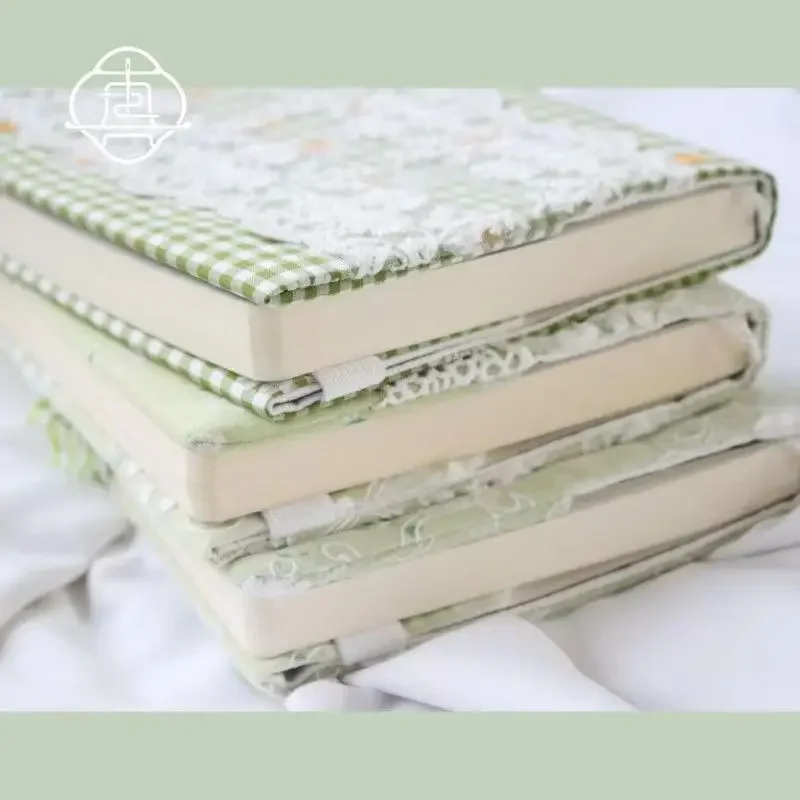 【Green Daisy】Original Handmade A5 A6 Notebook Covers Protector Book Sleeve Crafted Fabric Products Diary Cover，in Stock