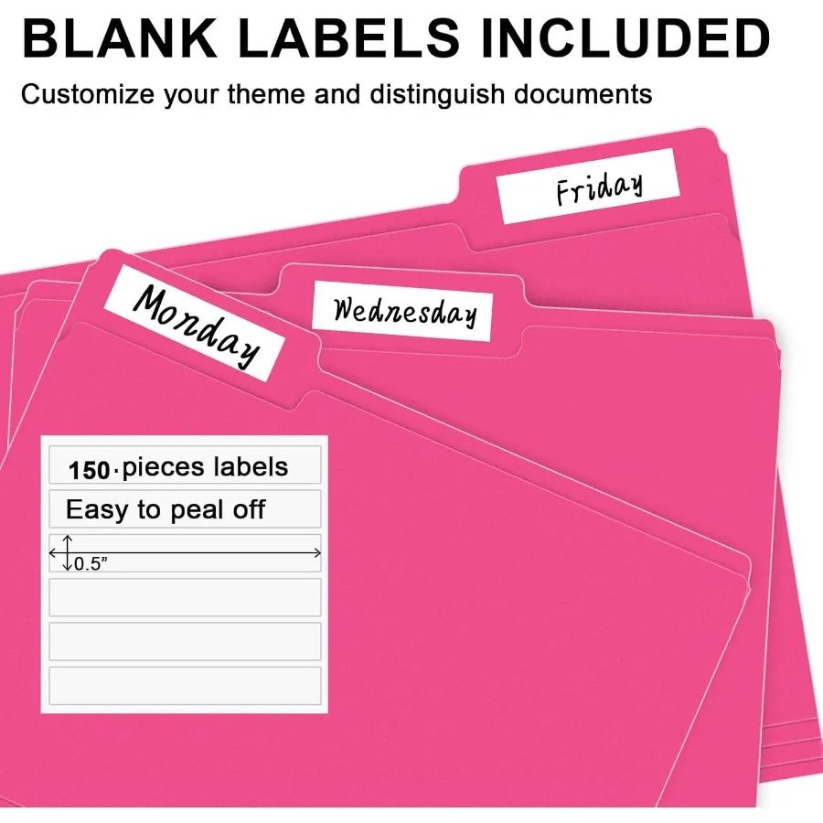 مجلد ملفات RAZCC 150 حزمة 1/3 مجلدات ملفات علامة التبويب حجم الرسالة مجلدات أرجوانية مع علامة تبويب لتنظيم المكاتب الكفاءة و #5