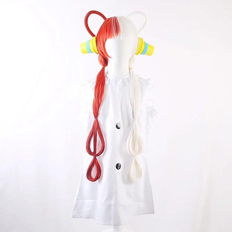 Synthetic Two-Tone Cosplay Wig Inspired By U-Ta Songstress Style Gradient Pink Red Long Hair for Anime Party Halloween