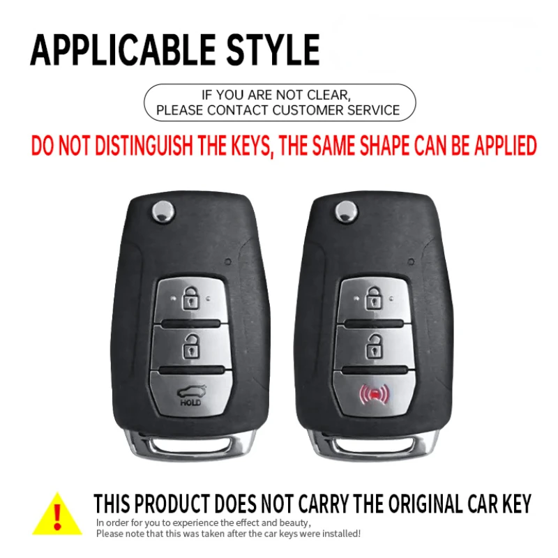 Fashion Alloy Car Flip Key Case Cover Shell For SsangYong Kyron 2 Sanka Actyon Korando Tivoli Protector Fob Holder Accessories