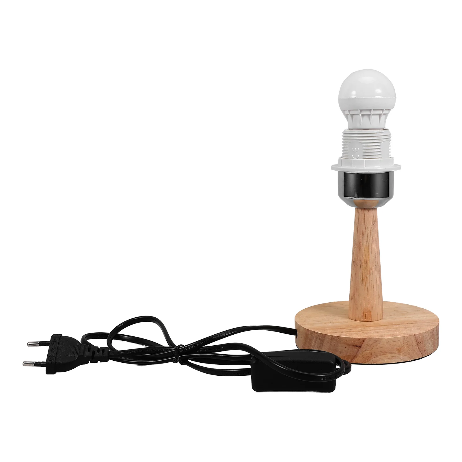 

Wooden Table Base E27 Holder Craft Table Lamp Holder St Rounded Light Bottom Desk Accessory Stable Bedroom Office Decor