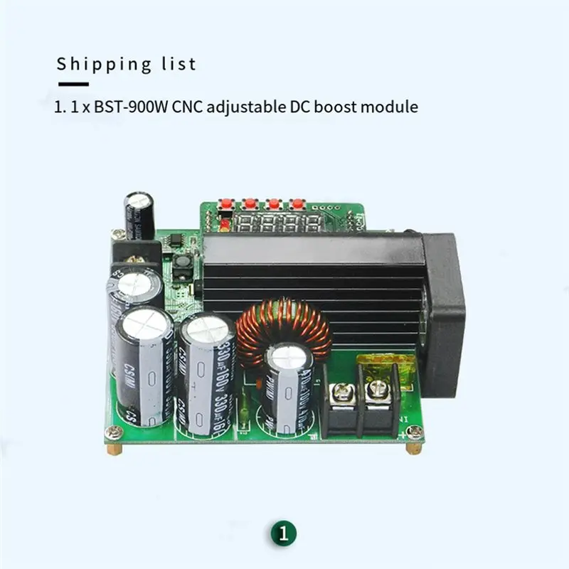 FAST-BST900W DC-DC Boost Converter Step Up Module 120V 10A With LCD Display Voltage Transformer Regulator For DIY Projects