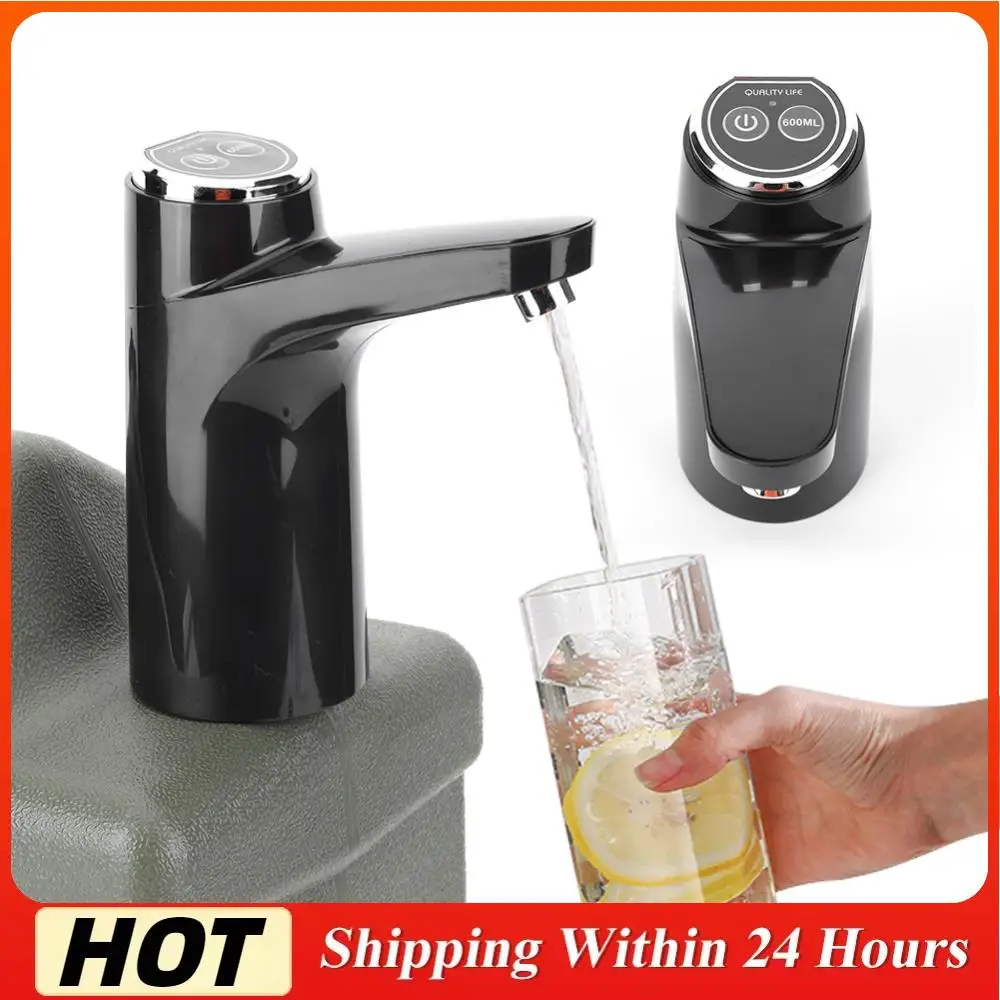 Portable Water Dispenser USB Rechargeable Wireless Water Pumping Device One Key Switch Auto Water Pump for Camping Water Tank