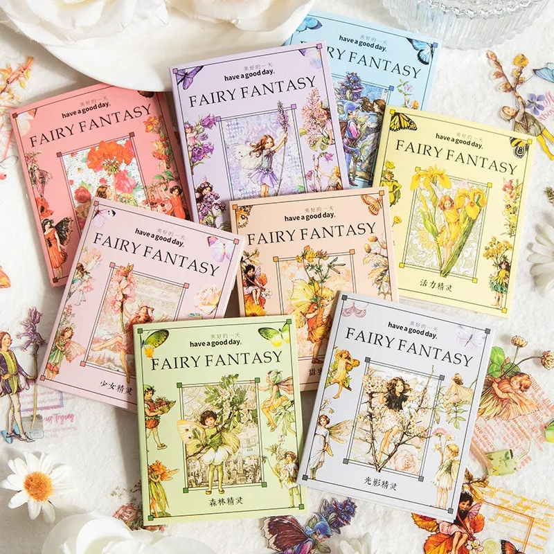 

30pcs Elf Fantasy Chronicles Co-branded PET Stickers Cartoon Flower Fairy Beautiful Day for Kids Handbooks Diaries