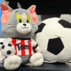20cm Football Player Tom and Jerry Plush Toy, Soft and Huggable Stuffed Doll Great As Ornaments and Gifts