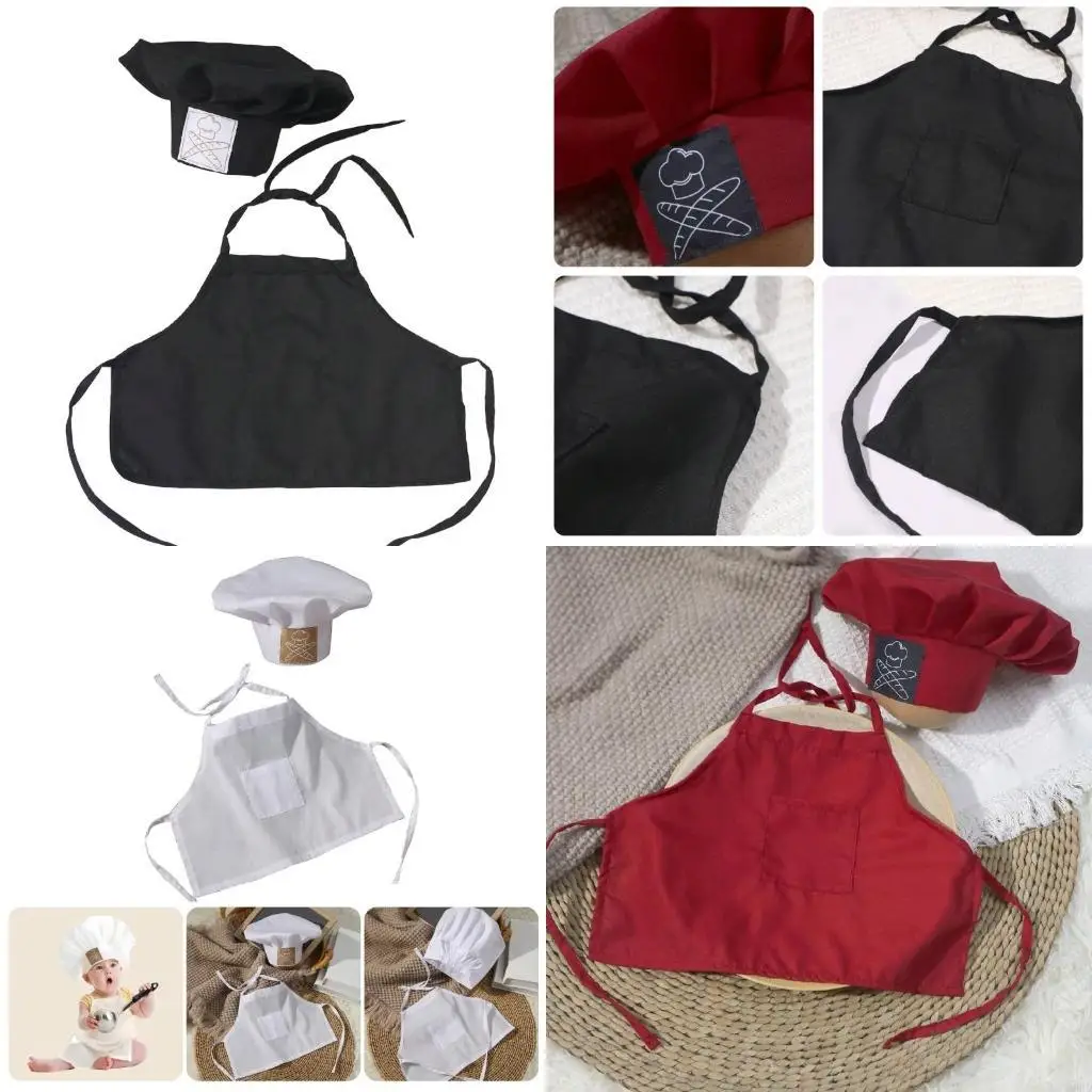 

Набор повара для новорожденных для фотосессий, реквизит для детской фотографии, наряды для фотосъемки младенцев, включая фартук